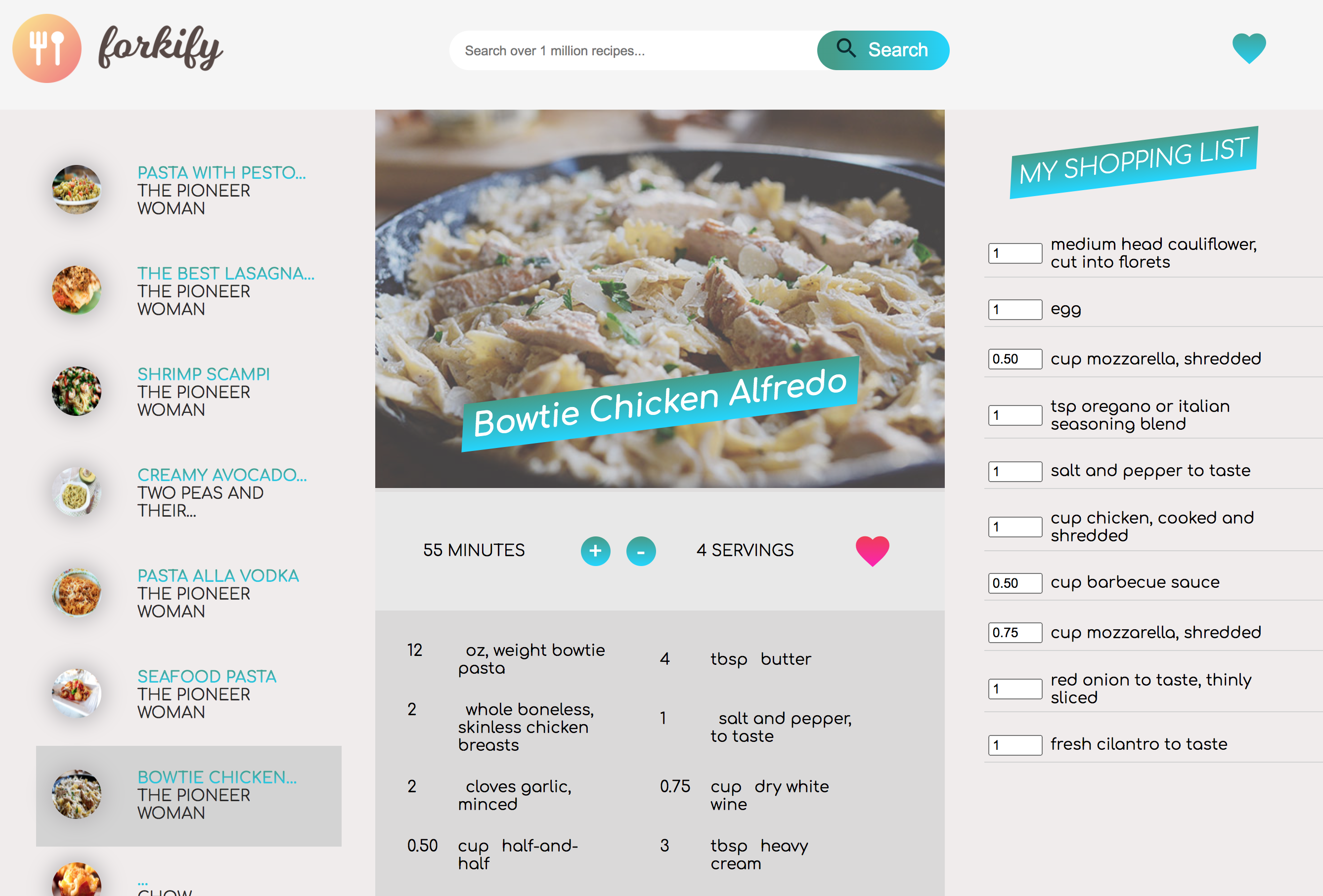 photo of a recipe app